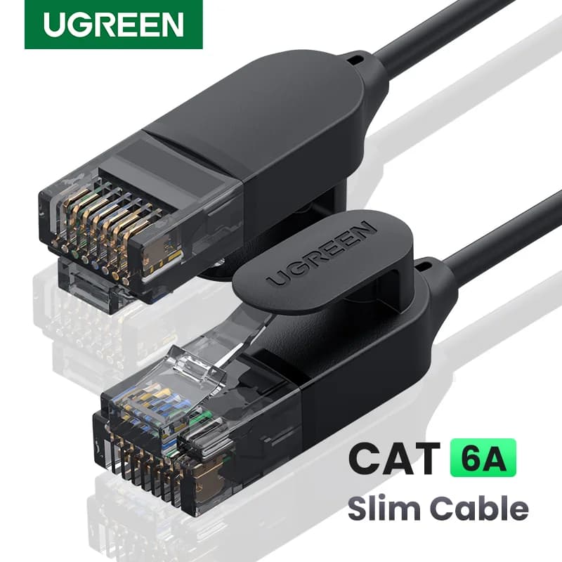 Cabo Ethernet Cat 6a, Cordão de Rede 10Gbps