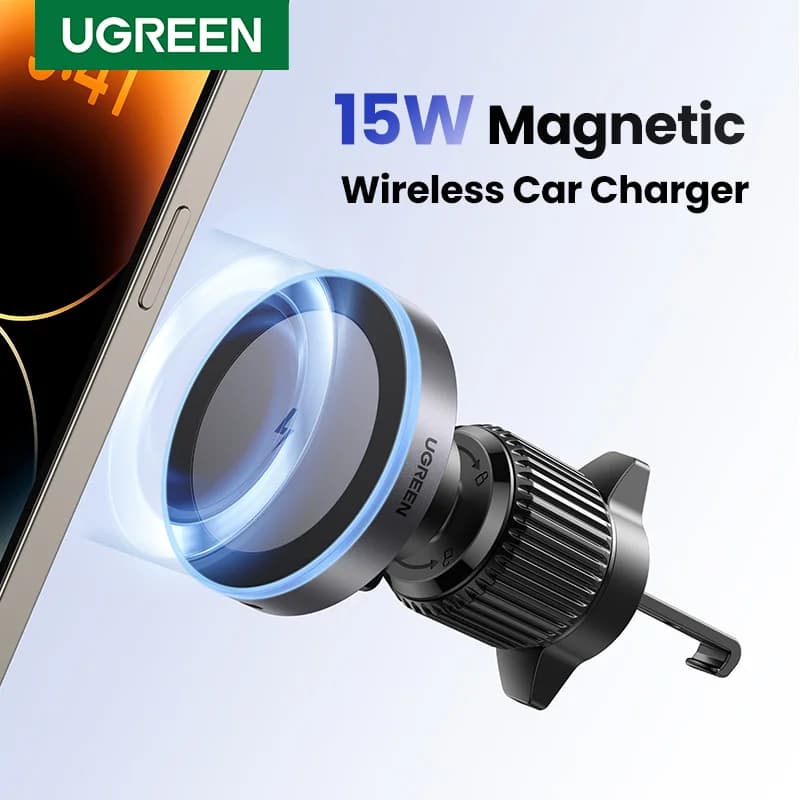 Suporte Carregador Veicular Sem Fio Magnético Qi2, 25W