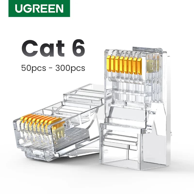 Conectores RJ45 Cat6 para Cabo de Rede Ethernet