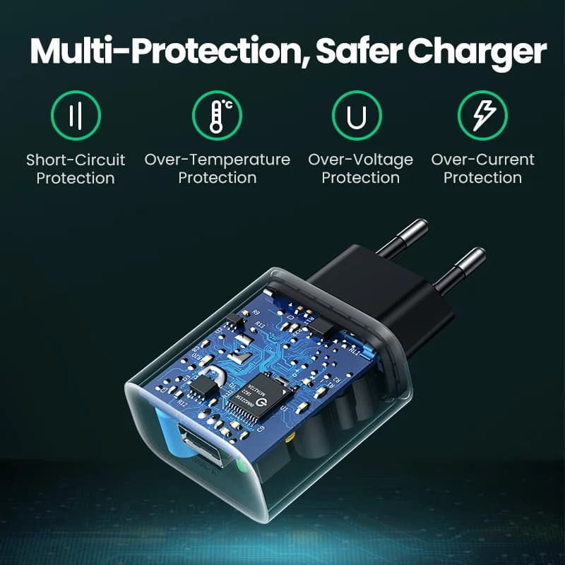 Carregador de Parede USB 18W Quick Charge 3.0