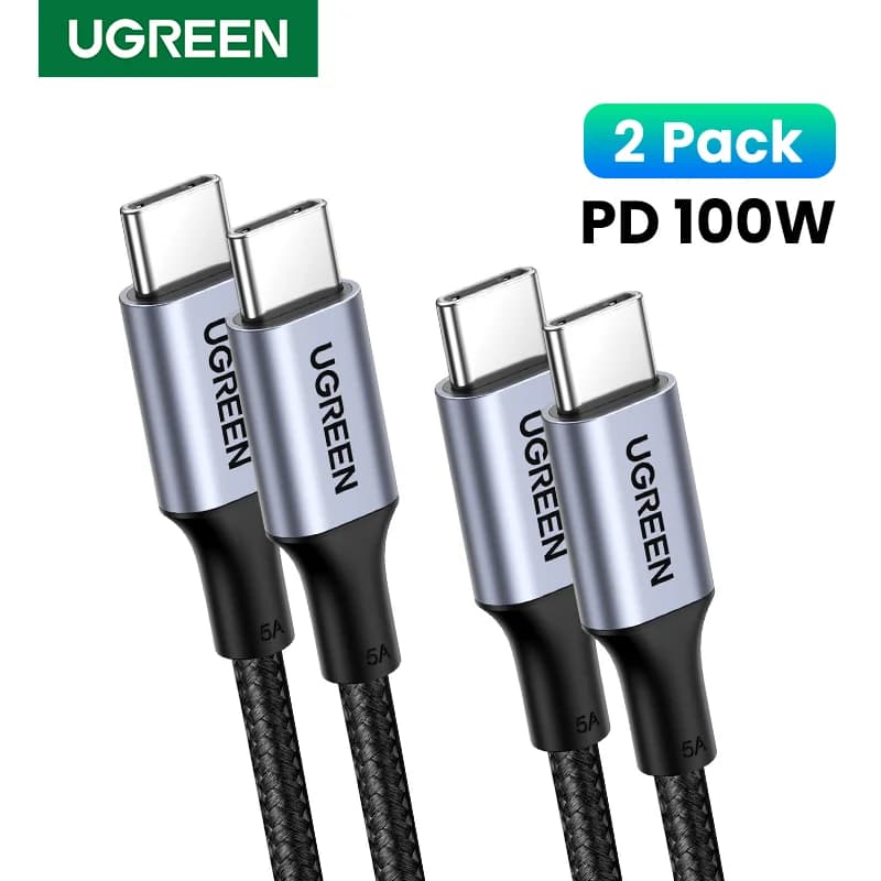 Kit 2 Cabos USB-C para USB-C PD 100W