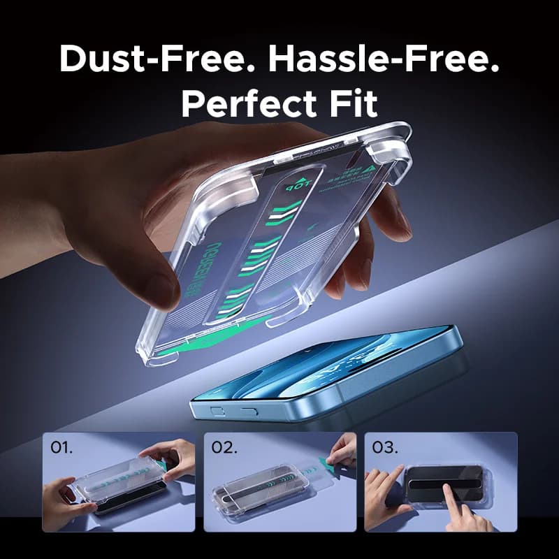 Protetor de Tela em Vidro Temperado para iPhone, Kit com 2 Peças