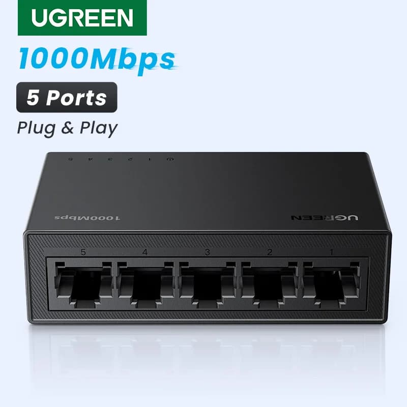 Switch de Rede Ethernet Gigabit 5 Portas