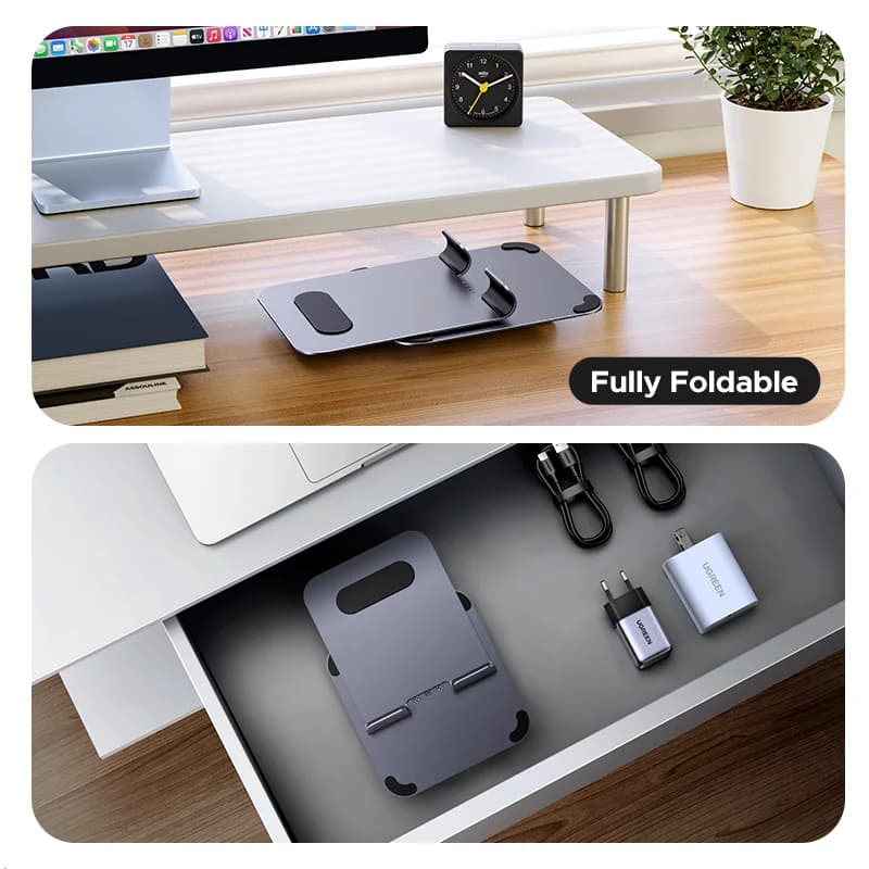 Suporte Rotativo 360° em Alumínio para Tablet e Celular