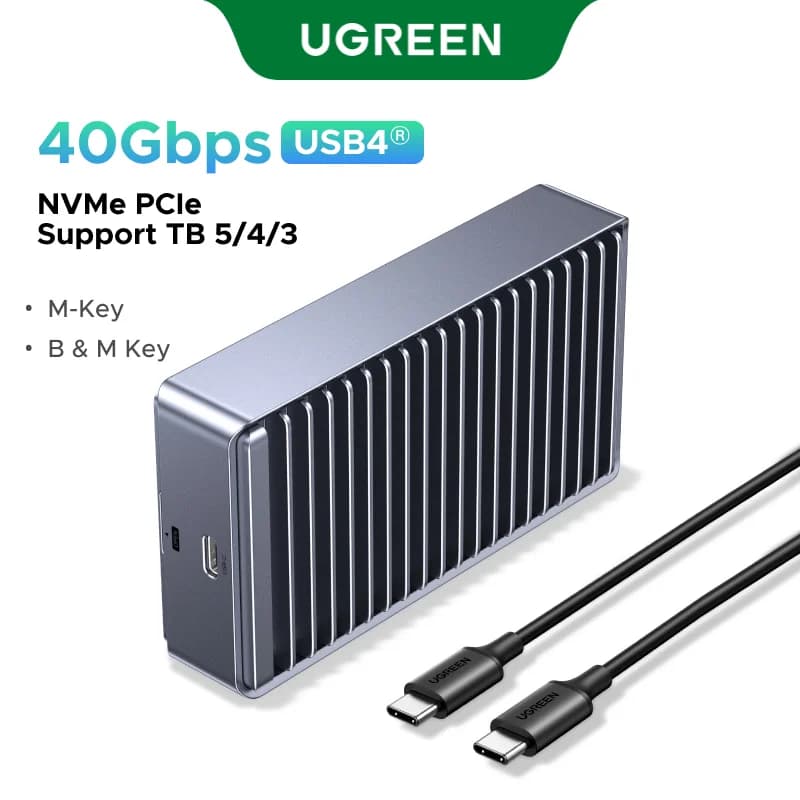 Case para SSD M.2 NVMe USB4, 40Gbps, Thunderbolt