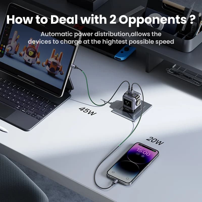 Carregador de Parede GaN USB-C 65W, Plugue EUA