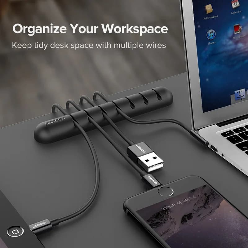 Clipes Organizadores de Cabo USB em Silicone