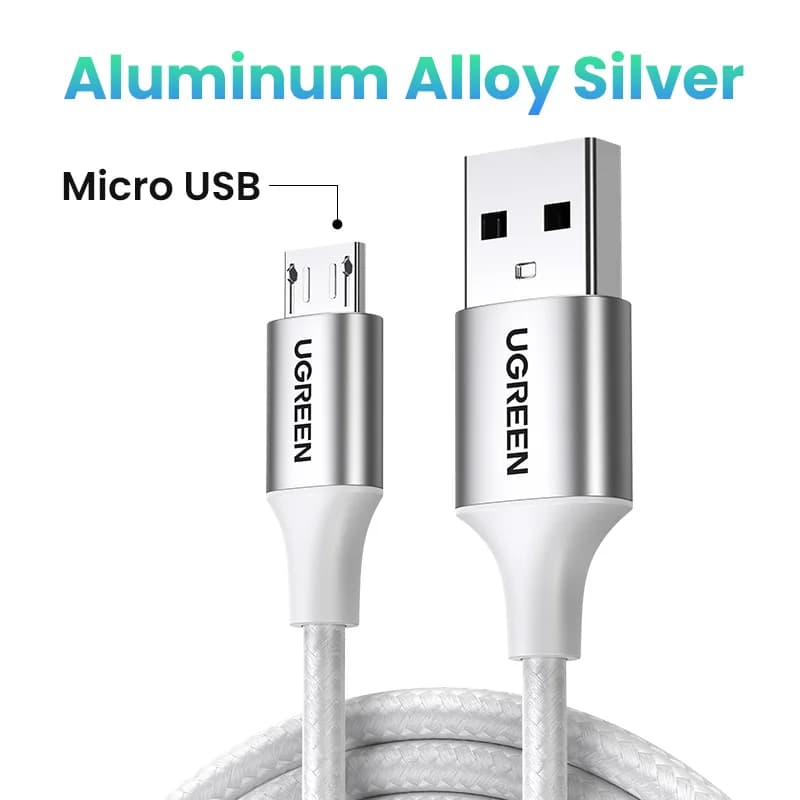 Cabo Micro USB, 2A, Nylon Trançado