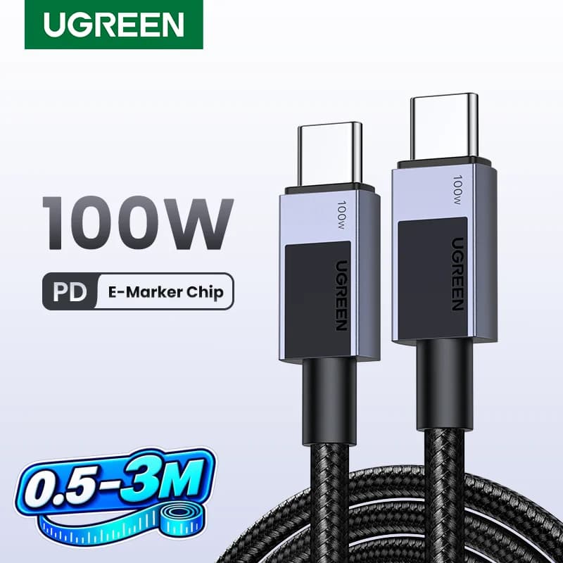 Cabo USB-C para USB-C, 100W PD, 5A