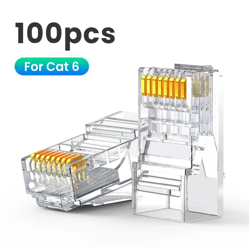 Conectores RJ45 Cat6 para Cabo de Rede Ethernet