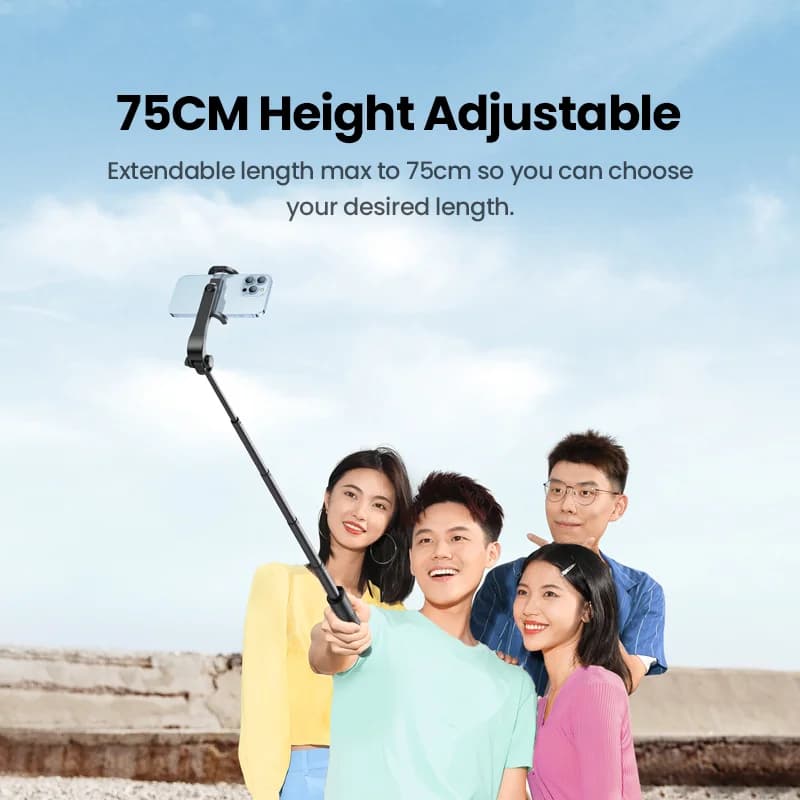 Tripé Selfie Stick Bluetooth com Obturador Remoto