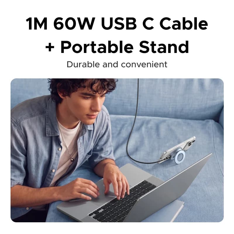 Carregador Wireless Magnético Qi2 com Suporte, 25W