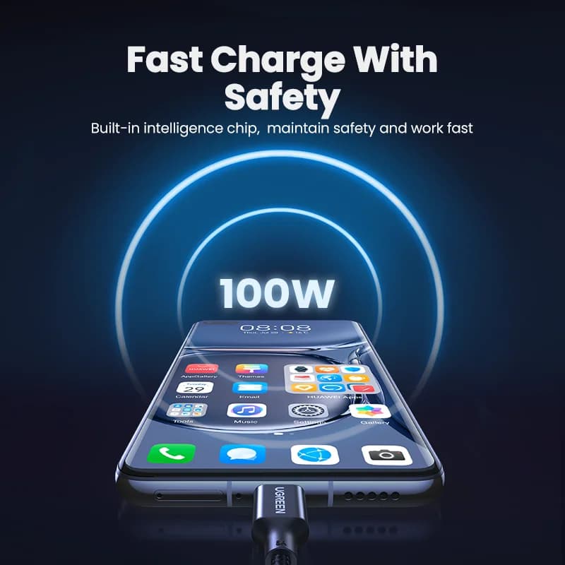 Cabo Super Charge 100W USB-A para USB-C