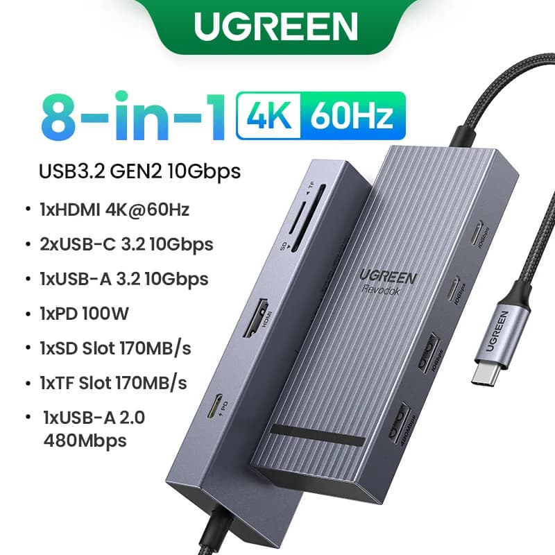 Hub USB-C com HDMI 4K e PD 100W