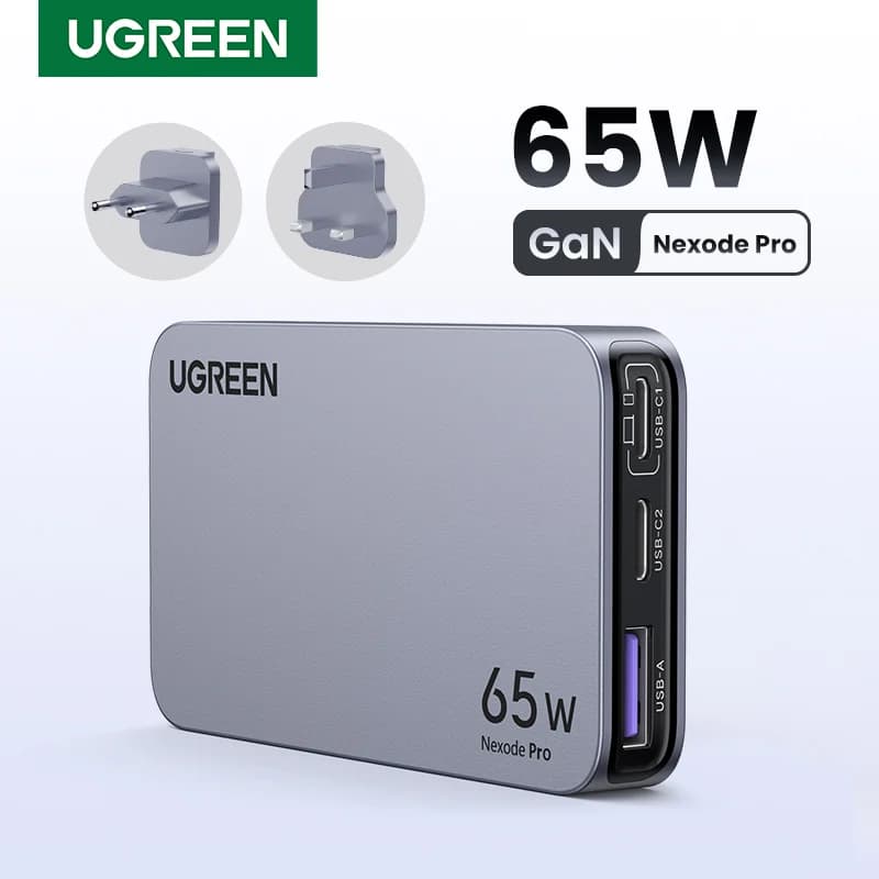 Carregador USB-C GaN 65W com Quick Charge 4.0