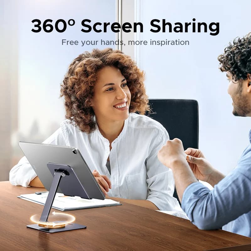 Suporte Rotativo 360° em Alumínio para Tablet e Celular