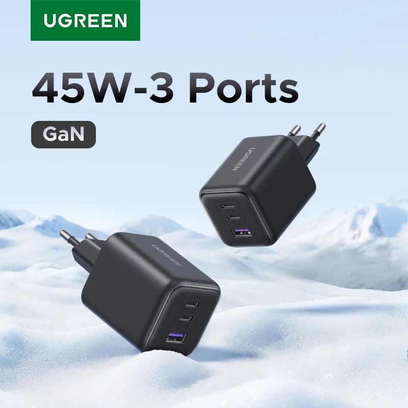 Carregador GaN USB-C PD 45W com PPS