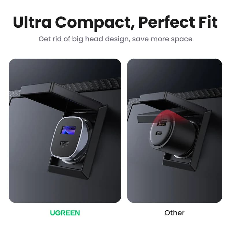 Carregador de Carro USB-C com Quick Charge 4.0 e PD