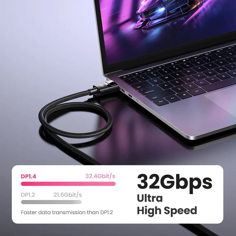 Cabo DisplayPort 1.4, 8K/60Hz, 32.4Gbps