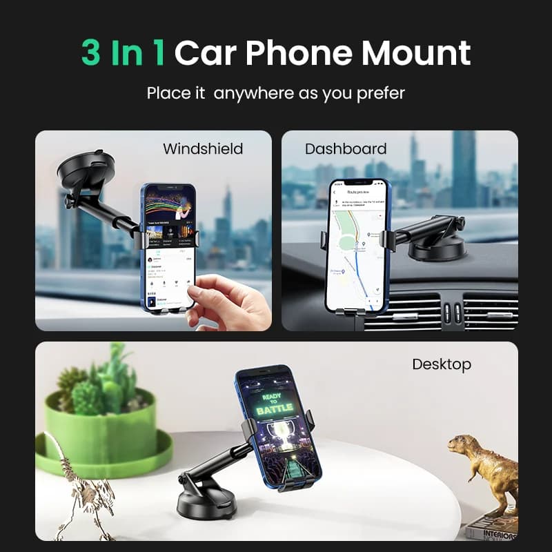 Suporte de Celular Automotivo com Ventosa de Gravidade