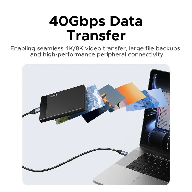 Cabo USB4 USB-C para USB-C 240W