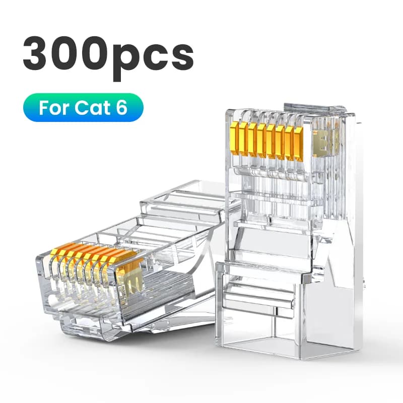 Conectores RJ45 Cat6 para Cabo de Rede Ethernet