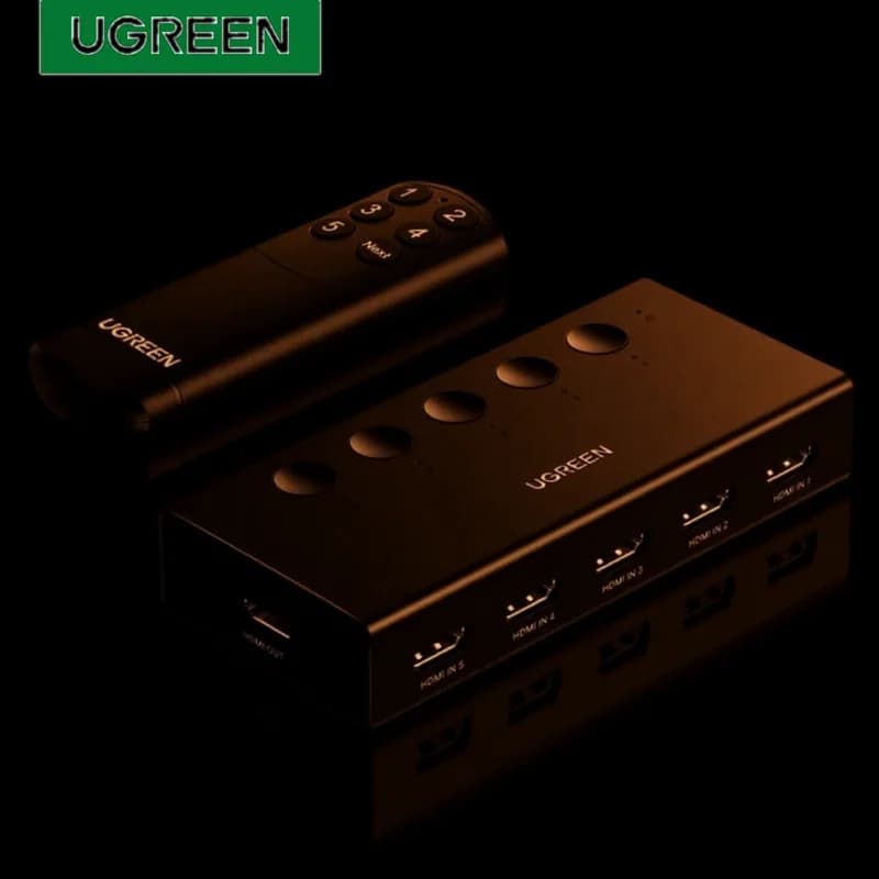 Comutador HDMI 4K de 5 Portas com Controle Remoto