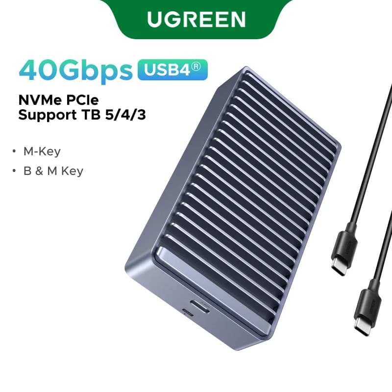 Gabinete SSD M.2 NVMe USB4 Thunderbolt, 40Gbps