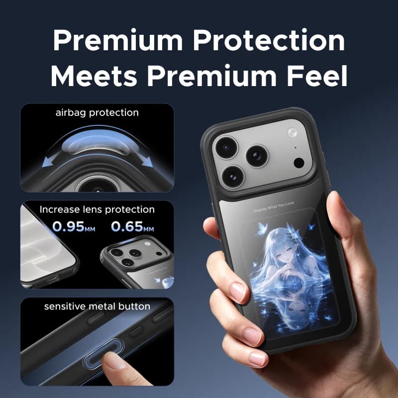 Capa Magnética com Tela E-Ink para iPhone Pro Max