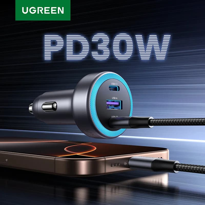 Carregador Veicular USB-C Rápido 30W
