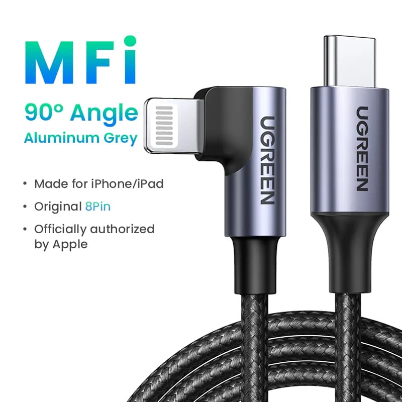 Cabo USB-C para Lightning, PD 20W, MFi