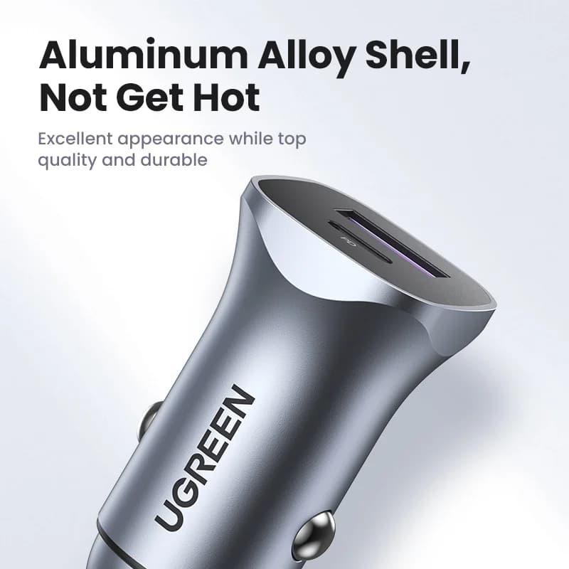 Carregador de Carro USB-C com Quick Charge 4.0 e PD