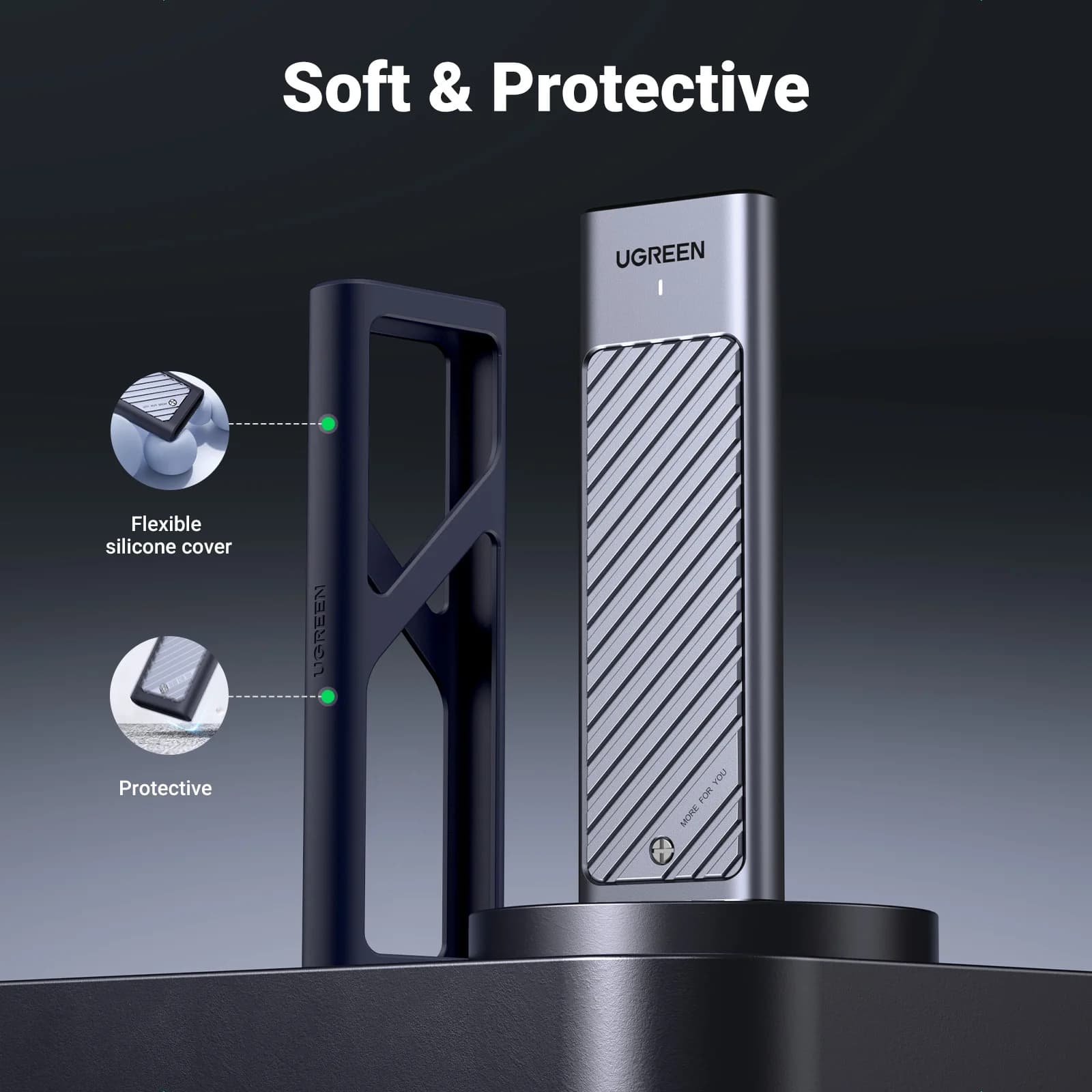 Gabinete SSD M.2 NVMe USB-C 5Gbps