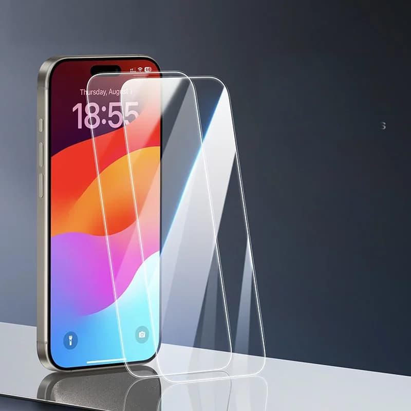 Protetor de Tela de Vidro Temperado para iPhone (Kit 2 Peças)