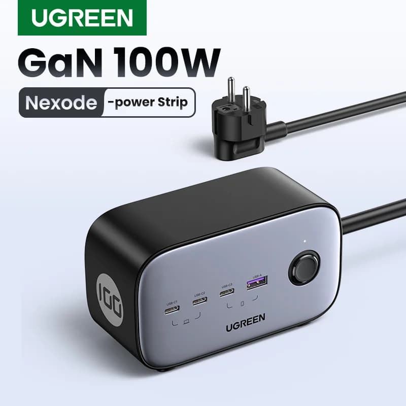 Régua de Energia para Mesa com Carregamento GaN 100W